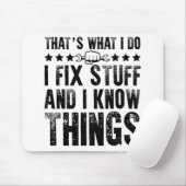 That's What I Do I Fix Stuff Funny Mechanic Muismat (Met muis)