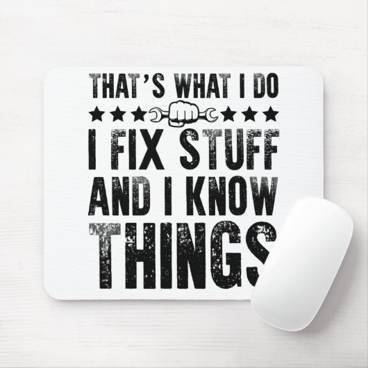 That's What I Do I Fix Stuff Funny Mechanic Muismat (Met muis)