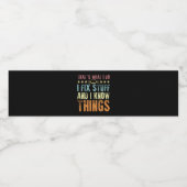 That's What I Do I Fix Stuff Funny Mechanic Waterfles Etiket (Enkel label)