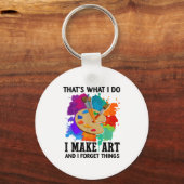 That's What I Do I Make Art And I Forget Things Ar Sleutelhanger (Voorkant)