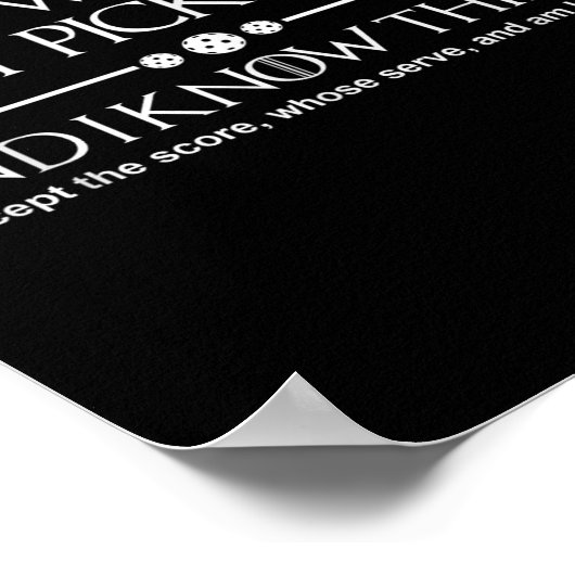 That's What I Do I Play Ckleball And I Know Things Poster (Hoek)