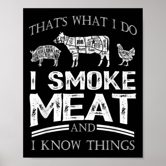 That's What I Do I Smoke Meat I Know Things Funny  Poster (Voorkant)