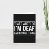 That's What I Do - I'm Deaf And I Know Things -  Kaart (Voorkant)