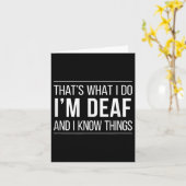 That's What I Do - I'm Deaf And I Know Things -  Kaart (Gele Bloem)