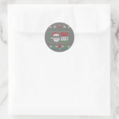That's What She Said Ugly Xmas Design Ronde Sticker (Tas)