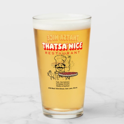 Thatsa' Mooi restaurant, eiken gazon, Illinois Glas (Voorkant gevuld)