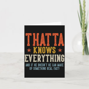 Thatta weet alles vaderdag retro vintage kaart