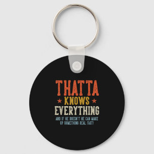 Thatta weet alles vaderdag retro vintage sleutelhanger