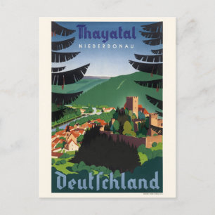 Thayatal Deutschland Duitsland Vintage Poster 1939 Briefkaart