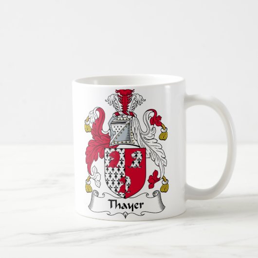 Thayer Family Crest Koffiemok (Rechts)