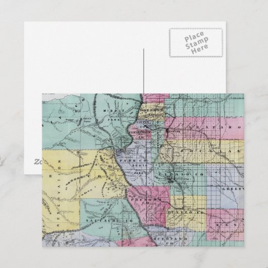 Thayer's Kaart van Colorado (Voorkant / Achterkant)