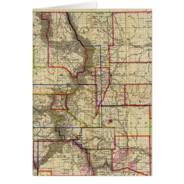 Thayer's kaart van Colorado 2 (Voorkant)