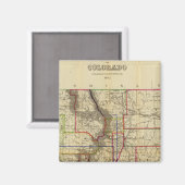 Thayer's kaart van Colorado 2 Magneet (Voorkant / Achterkant)