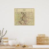 Thayer's kaart van Colorado 2 Poster (Keuken)