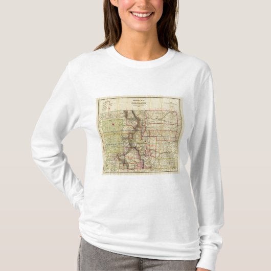 Thayer's kaart van Colorado 2 T-shirt (Voorkant)