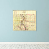 Thayer's kaart van Colorado Canvas Afdruk (Insitu (Houten vloer))