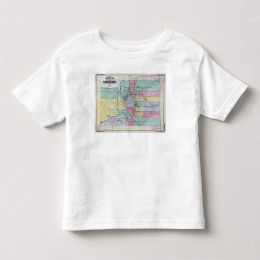Thayer's Kaart van Colorado Kinder Shirts (Voorkant)