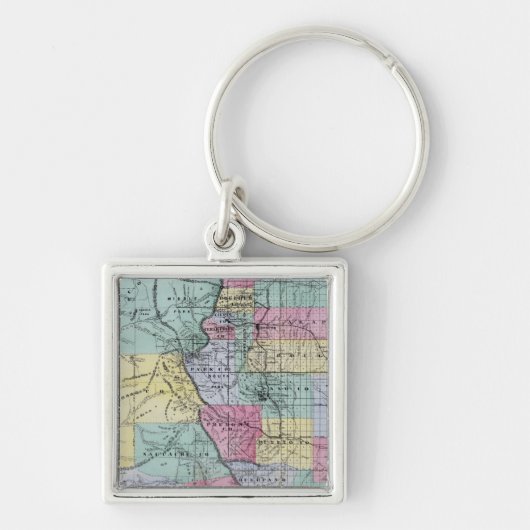 Thayer's Kaart van Colorado Sleutelhanger (Voorkant)