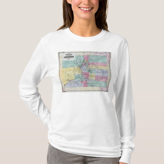 Thayer's Kaart van Colorado T-shirt (Voorkant)