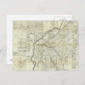 Thayer's Map of Denver Colorado Briefkaart (Voorkant / Achterkant)