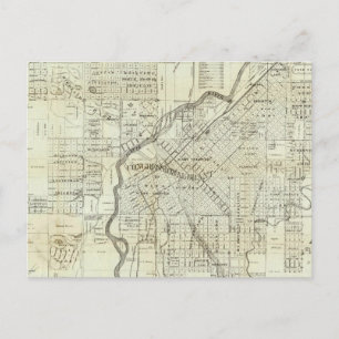 Thayer's Map of Denver Colorado Briefkaart