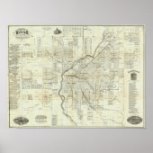 Thayer's Map of Denver Colorado Poster (Voorkant)