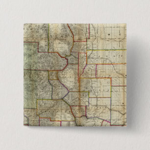 Thayer's nieuwe kaart van de staat Colorado Vierkante Button 5,1 Cm