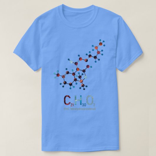 THC Molecule Chemistry T-shirt (Design voorkant)