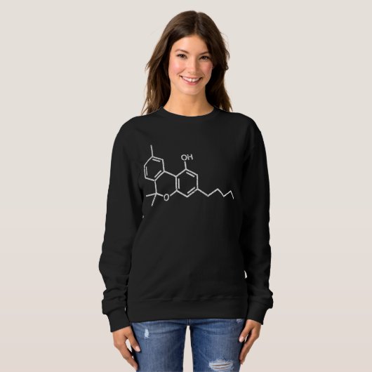 Thc Molecule Tetrahydro Chemische Structuur Trui (Voorkant volledig)