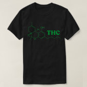 THC-molecuul met naam T-shirt (Design voorkant)