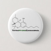 THC Weed Ronde Button 5,7 Cm (Voorkant)