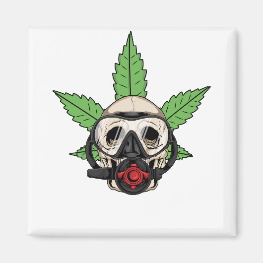 THC Weed Scuba Diver Magneet (Voorkant)