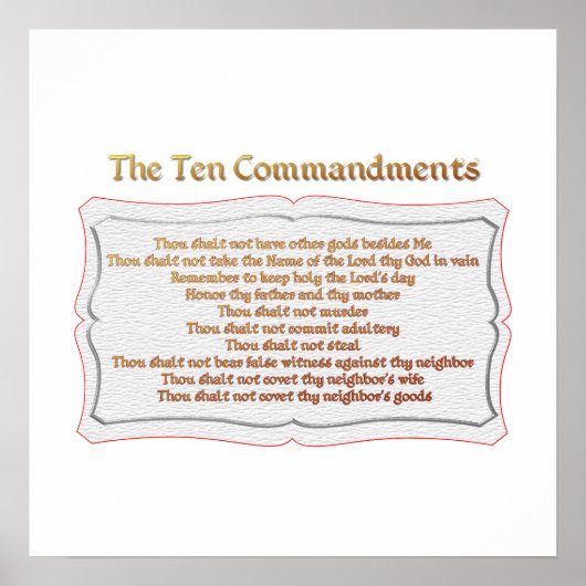 The 10 Commandments Poster (Voorkant)