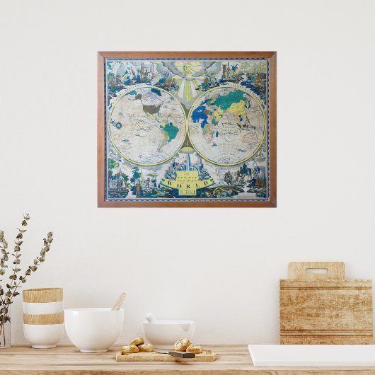The 1926 New Map of the World Poster (Keuken)