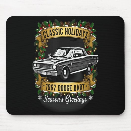 The 1967 Dodge Dart Clic Holiday Cheer Apparel Muismat (Voorkant)