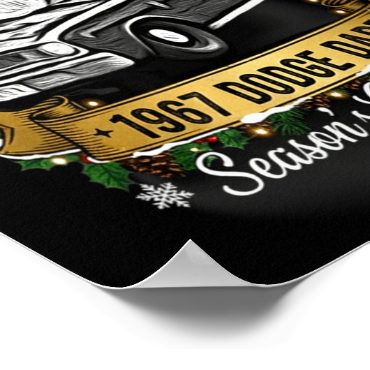 The 1967 Dodge Dart Clic Holiday Cheer Apparel Poster (Hoek)