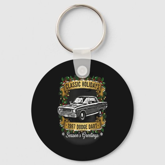 The 1967 Dodge Dart Clic Holiday Cheer Apparel Sleutelhanger (Voorkant)