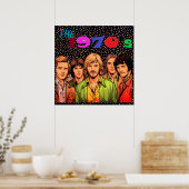 The 1970's Retro Vibe 24x24" Wall Poster (Keuken)
