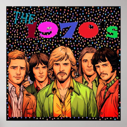 The 1970's Retro Vibe 24x24" Wall Poster (Voorkant)