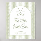 The 19th Hole Bar Golf Masters Verjaardagsfeest Poster (Voorkant)
