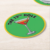 The 19th Hole: Perfect voor golfliefhebbers Ronde Kartonnen Onderzetter (Gebogen)