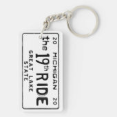 the 19th RIDE Michigan License Plate Paw Keychain  (achterkant)