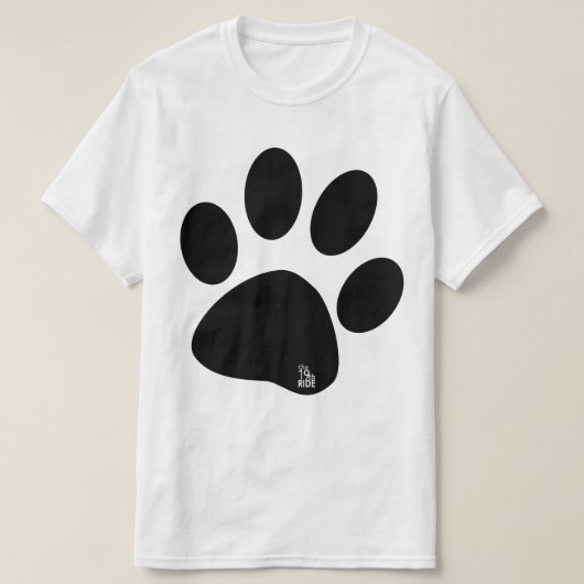 The 19th RIDE White with Black Paw T-Shirt (Design voorkant)