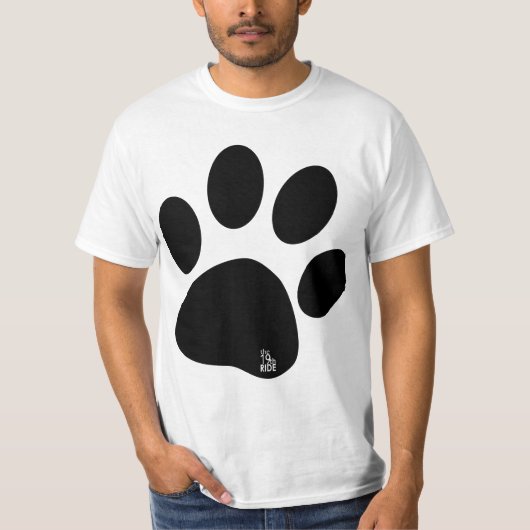 The 19th RIDE White with Black Paw T-Shirt (Voorkant)