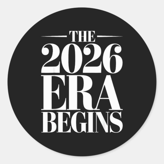 The 2026 Era Begins Future Mindset Forward Revolut Ronde Sticker (Voorkant)