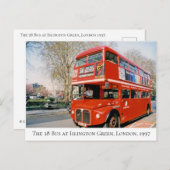 The 38 Bus at Islington Green, Londen, 1997 Briefkaart (Voorkant / Achterkant)