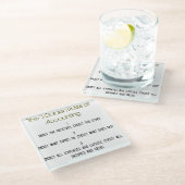 "The 3 Golden Rules of Accounting" Glazen Onderzetter (Schuin)