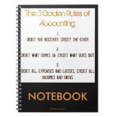 "The 3 Golden Rules of Accounting" Notitieboek (Voorkant)