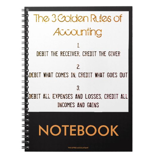 "The 3 Golden Rules of Accounting" Notitieboek (Voorkant)