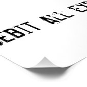 "The 3 Golden Rules of Accounting" Perfect Poster (Hoek)